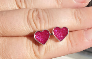 Memorial Silver Heart Earrings Memorial Silver Heart Earrings