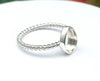Silver Twist Tear Drop Ring