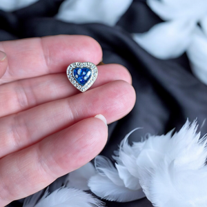 Silver Diamanté Heart Charm Silver Diamanté Heart Charm