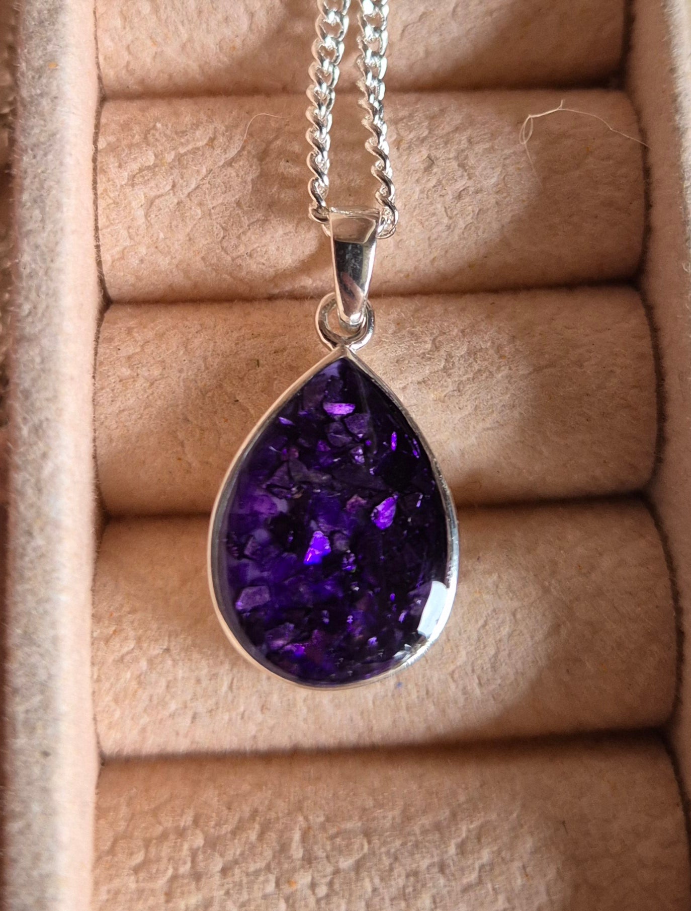 Memorial Ash Crystal Pendant Necklace/Cremation Pendant/ 2024 Pet Memorial Jewelry/ Memorial Jewelry/64 Color Options