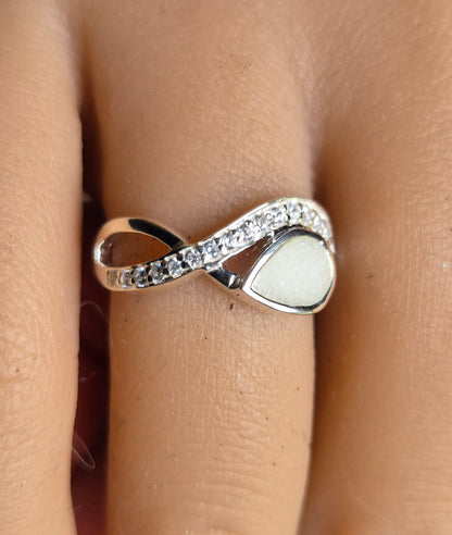 Breastmilk Silver Infinity Ring