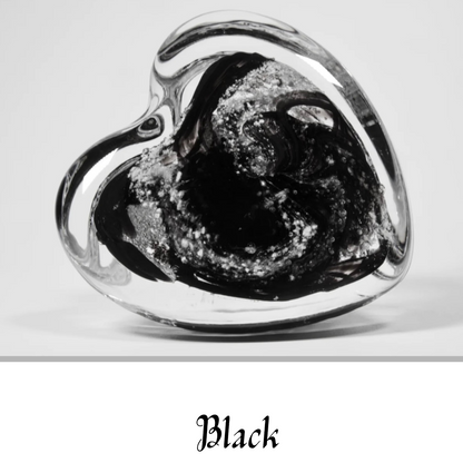 Memorial Glass Heart Paperweight