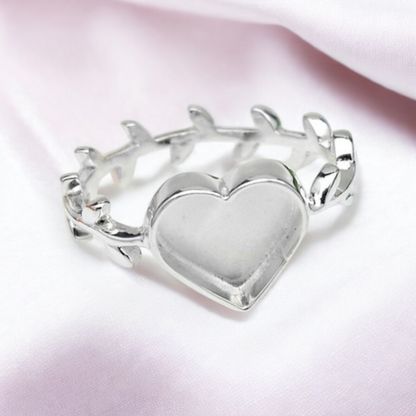 Memorial Silver Leaf Ring