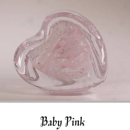 Memorial Glass Heart Paperweight