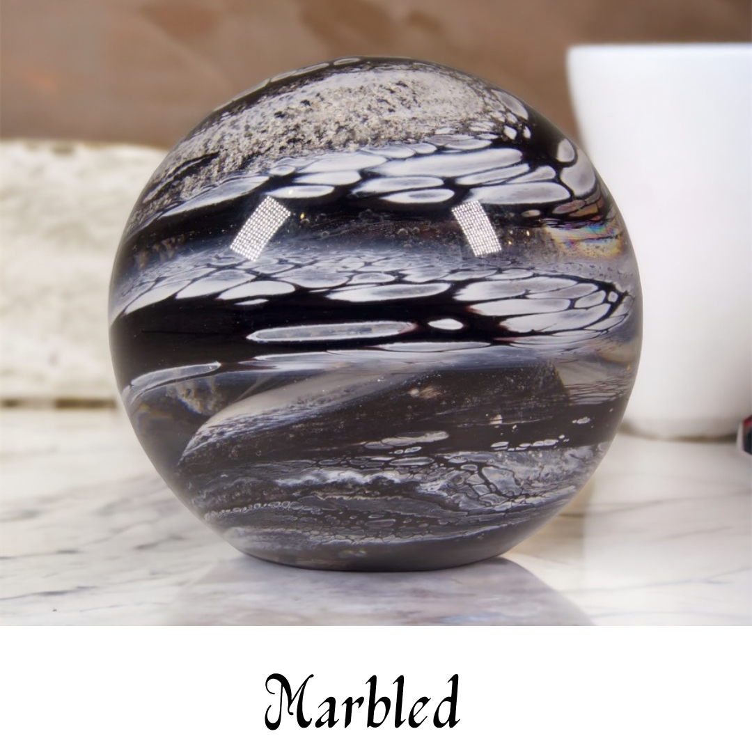 Memorial Ashes Glass Paperweight