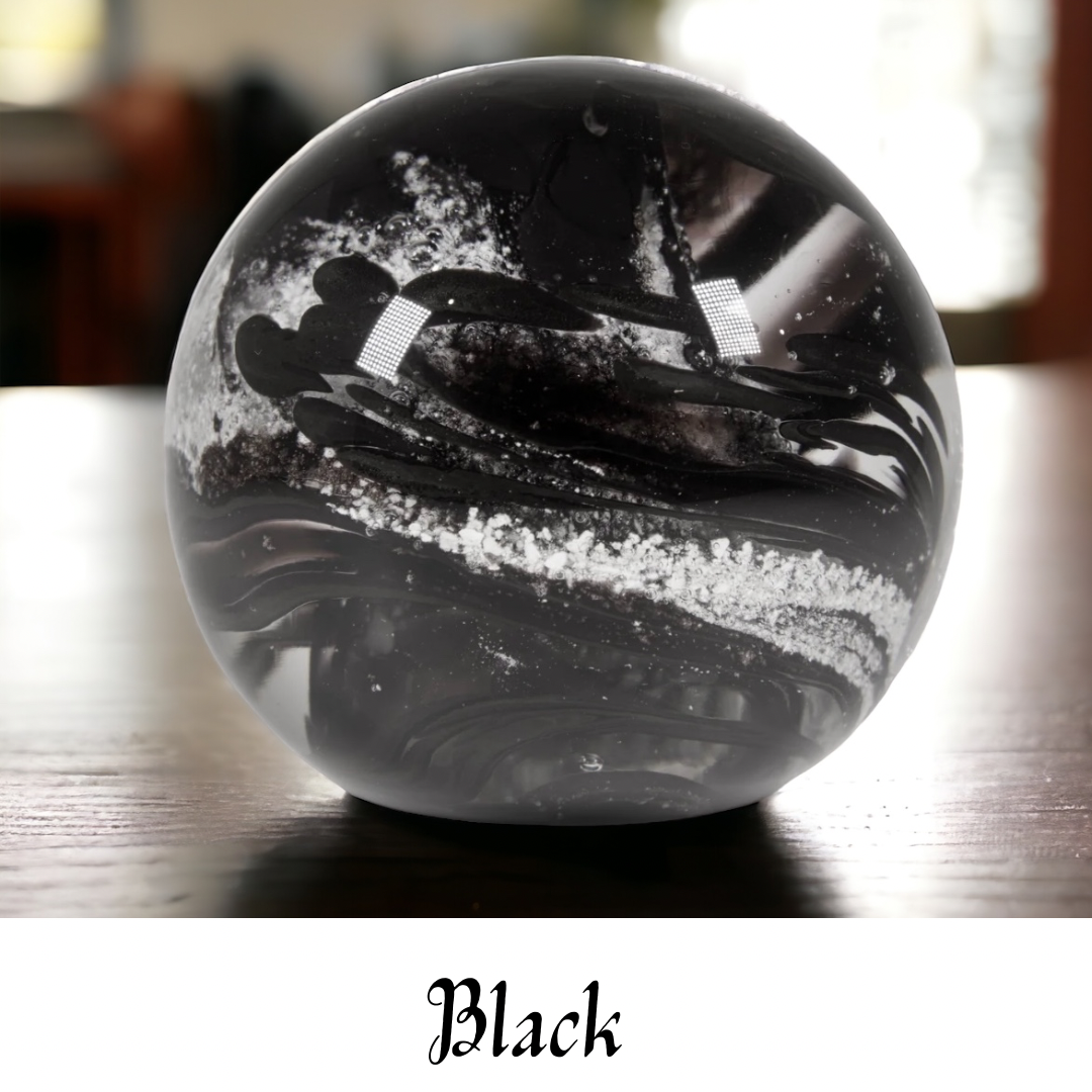 Memorial Ashes Glass Paperweight