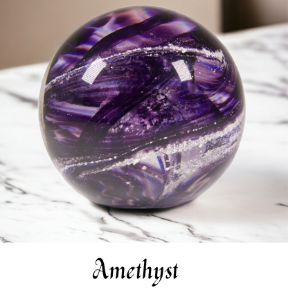 Memorial Ashes Glass Paperweight