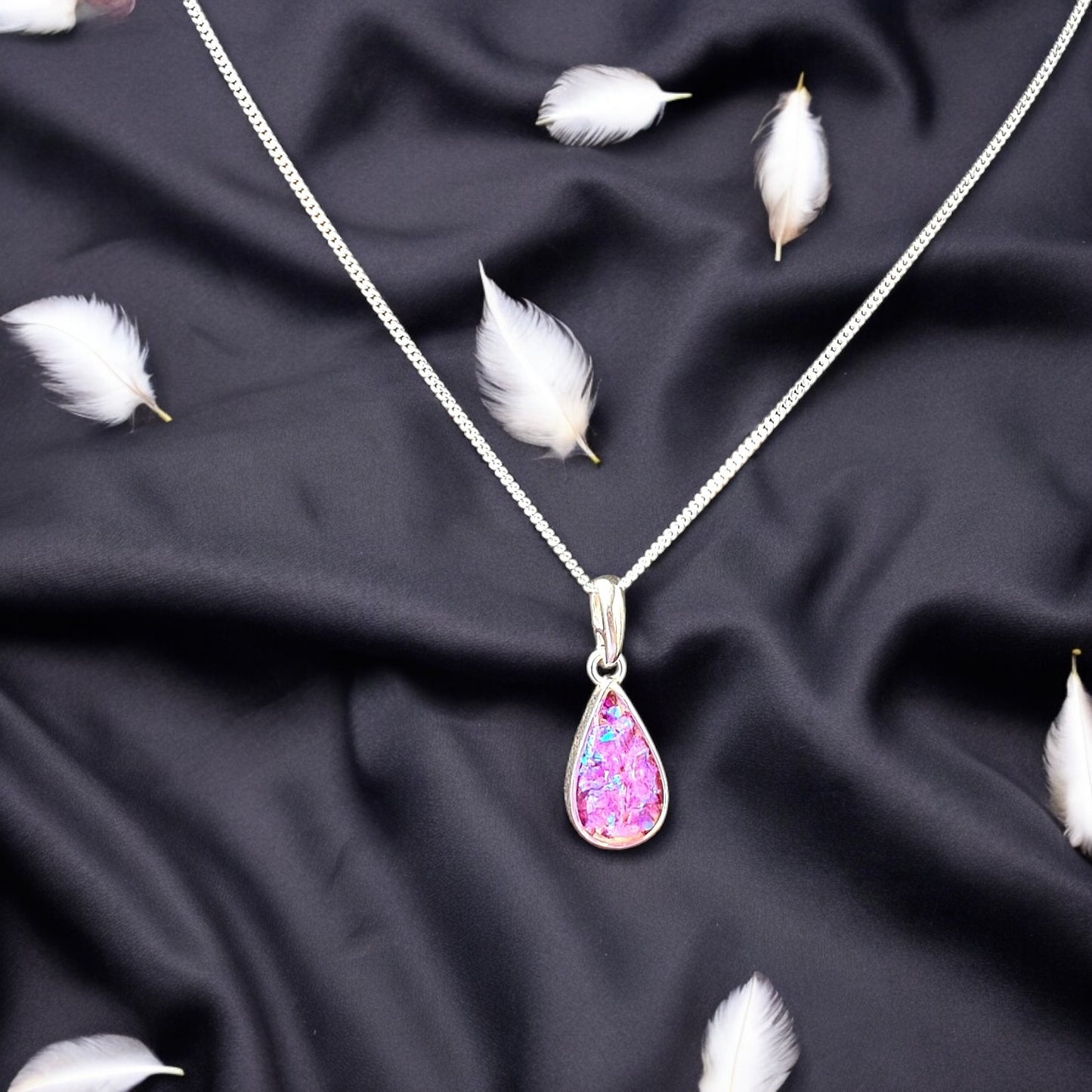 Tear Drop Pendant And Necklace