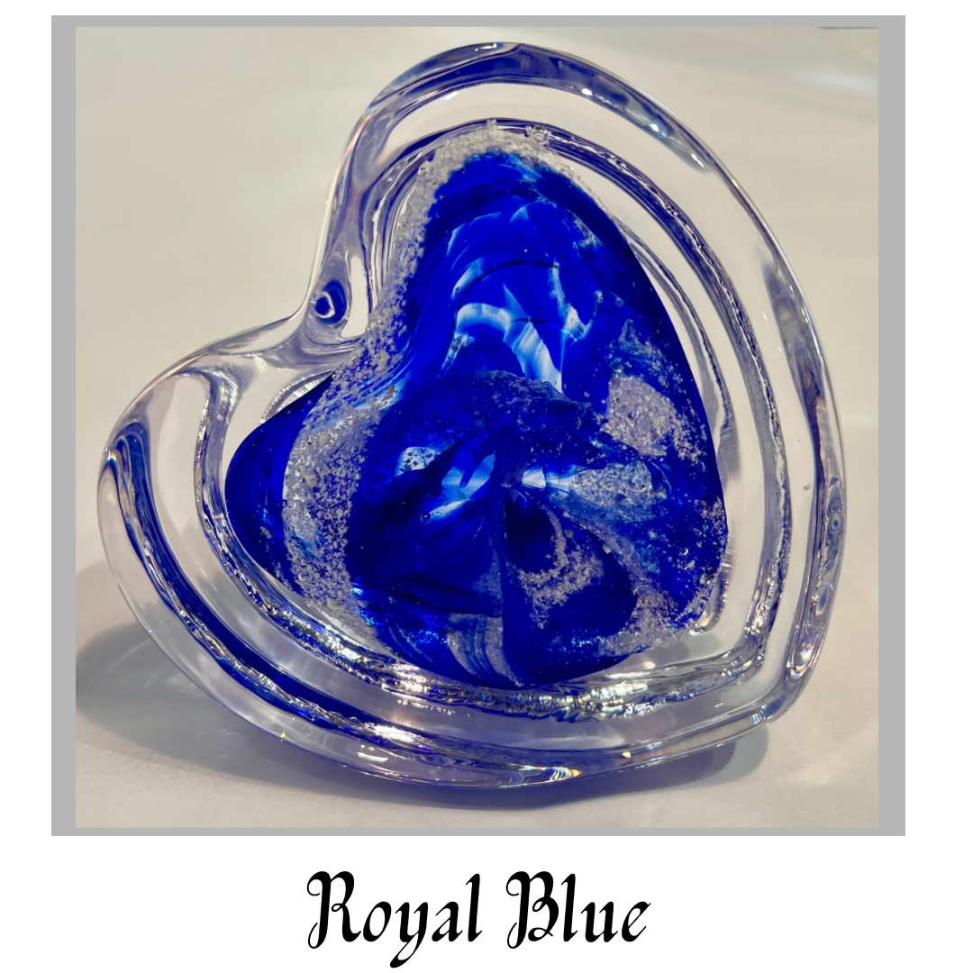 Glass Heart Paperweight 