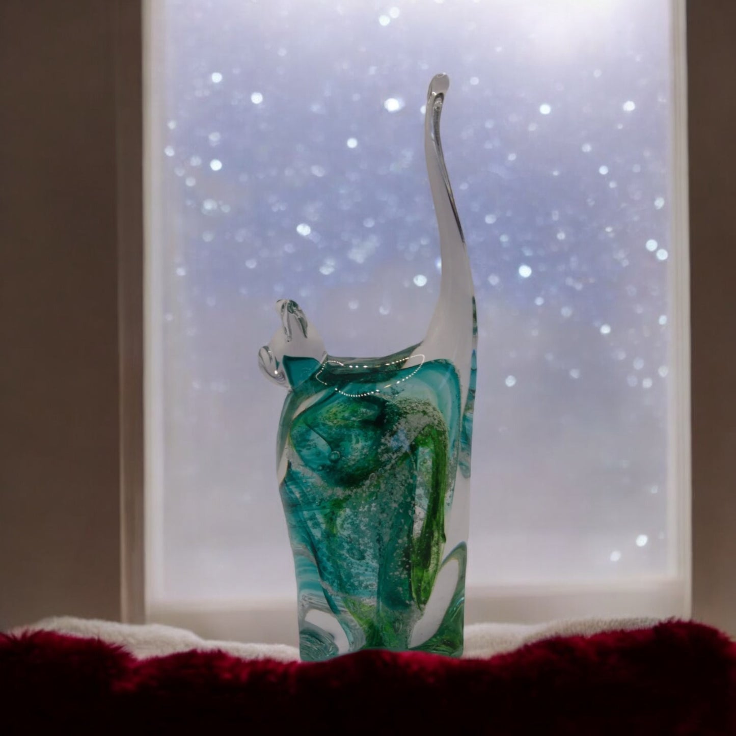 Memorial Glass Cat Ornament