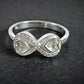 Memorial Infinity Double Heart Ring