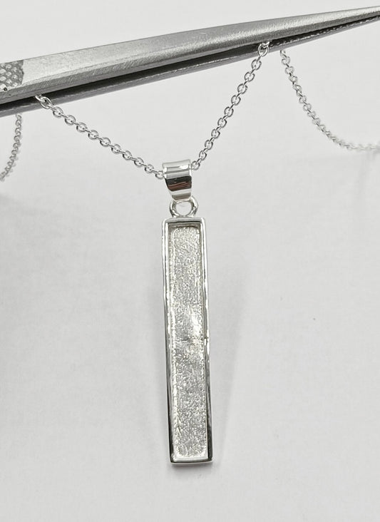 Memorial Silver Bar Pendant