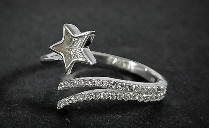 Silver Shooting Star Ring