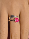 Silver Adjustable Feather Ring