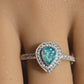 Memorial Silver Pear Shape Ring