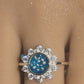 Memorial Flower Ring with CZ