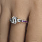 Memorial Emerald Cut CZ Ring