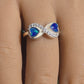 Memorial Infinity Double Heart Ring