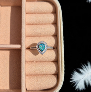 Memorial Silver Pear Shape Ring