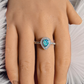 Memorial Silver Pear Shape Ring