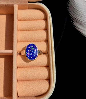 Memorial Ashes Silver Rope Ring