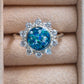 Memorial Flower Ring with CZ