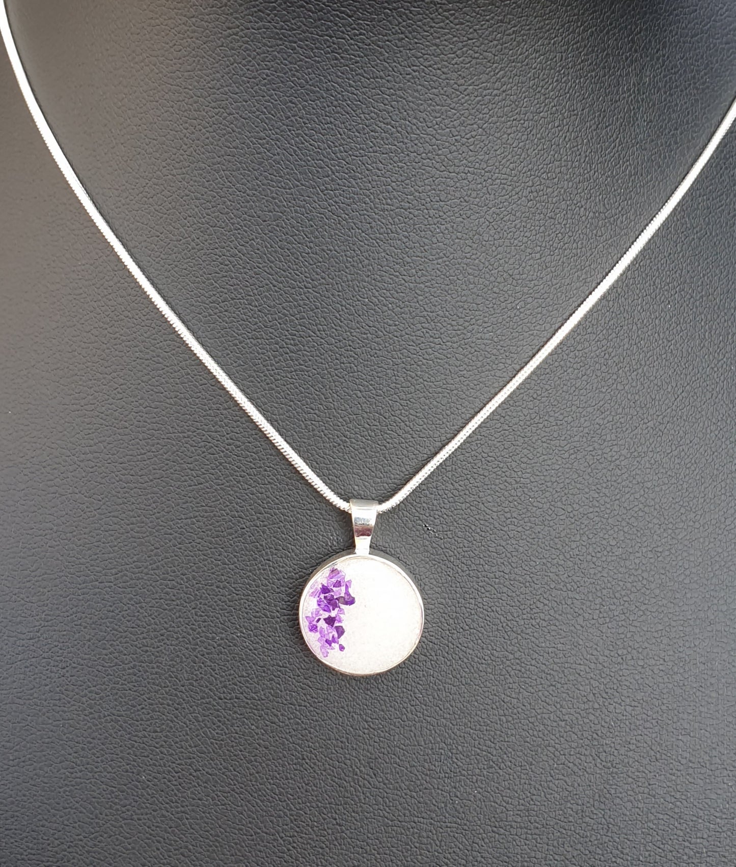 Breastmilk Silver Round Necklace