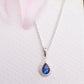 Silver Diamanté Memorial Necklace
